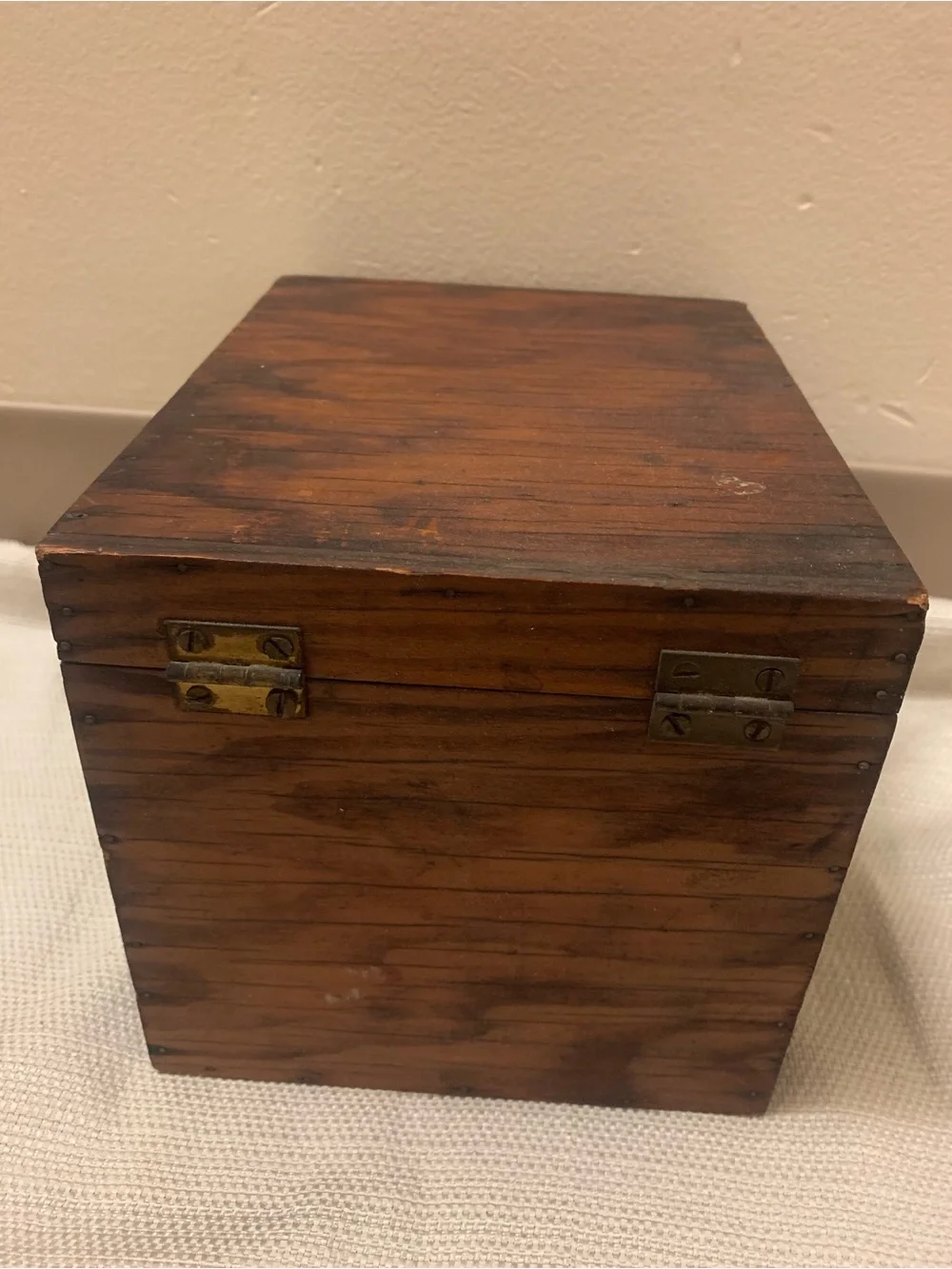 Antique Wooden Recipe/Letter Organizer Box Primitive Folk Art 8 Slots Farmhouse